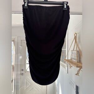 Wearever Elegant Black Women's Skirt with Ruched sides
